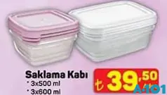 SAKLAMA KABI 3X500/3X600 ML SAKLAMA KABI 3X500/3X600 ML